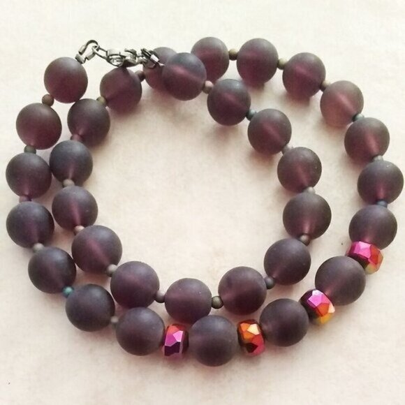 SET!!! Deepest Mauve & Sparkling Mango + Plum - Wrap Bracelet + Earring Set!!! - Picture 6 of 8